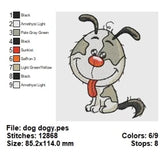 Funny Puppy Embroidery Design